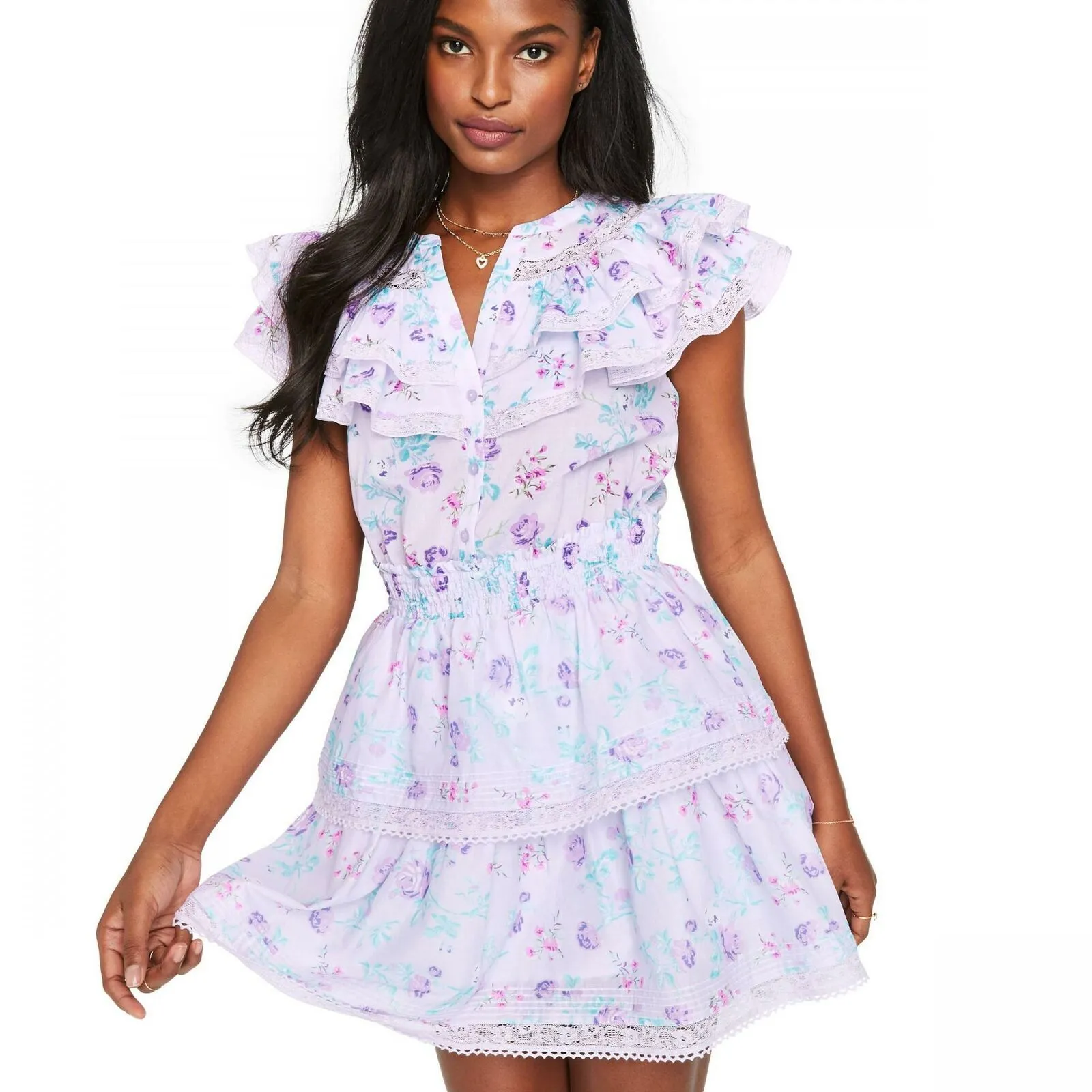 LoveShackFancy for TRGT Women's Double Ruffle Dress