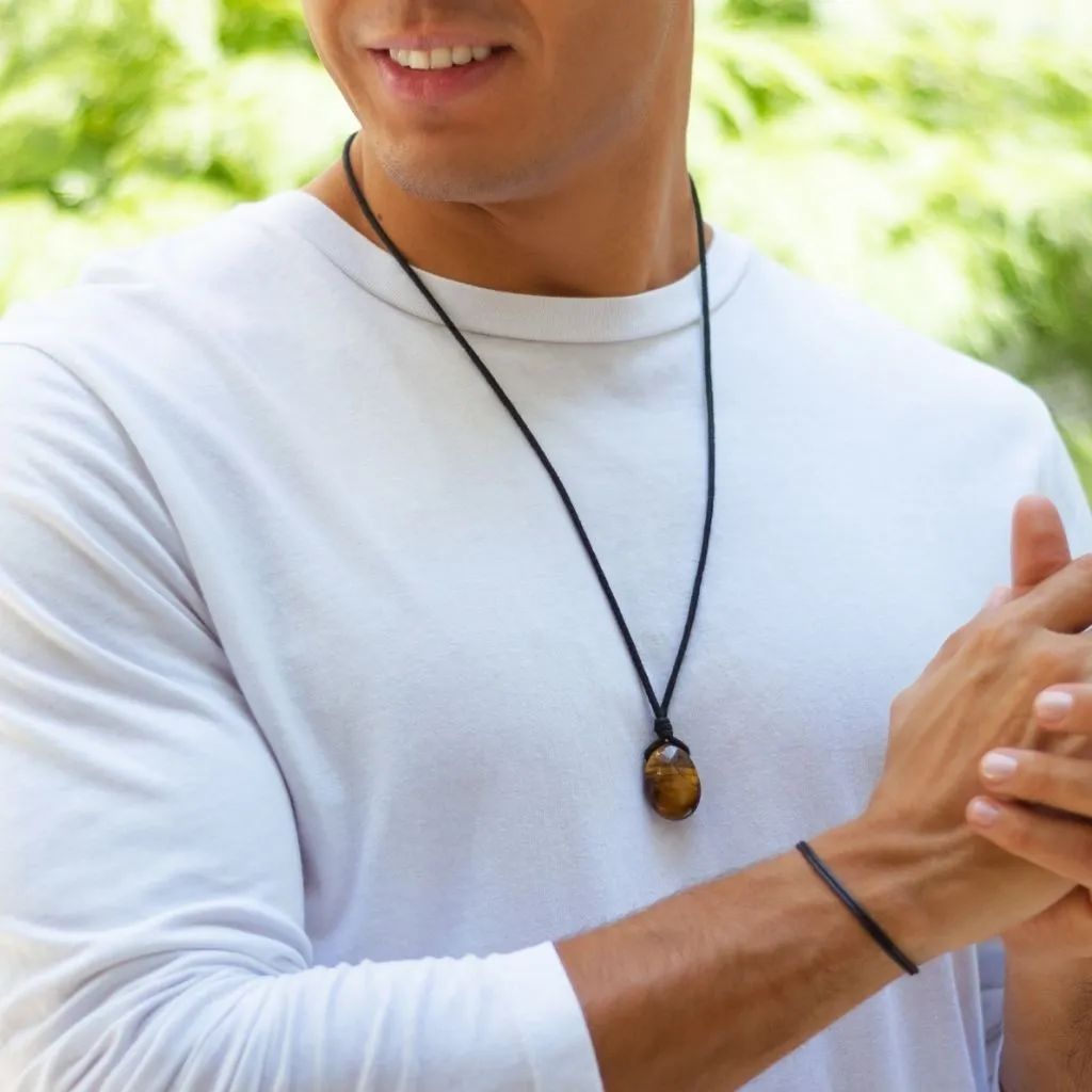 Luck Strings Tiger's Eye Pendant - Courageous Spirit