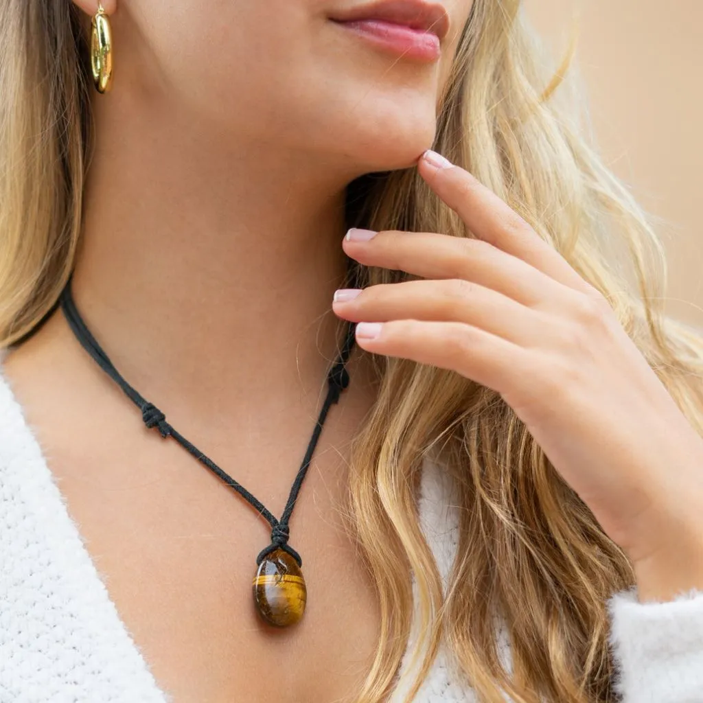 Luck Strings Tiger's Eye Pendant - Courageous Spirit