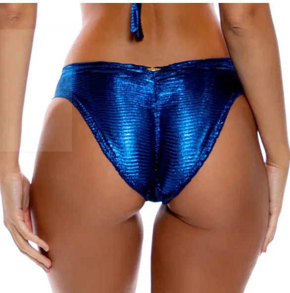 Luli Fama Seamless Full Ruched Back Bottom - Cobalt Blue
