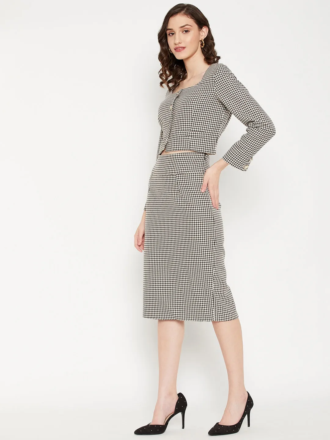 Madame Black Abstract Print Co-Ord Set