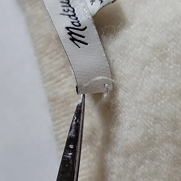 Madewell Ryder Cardigan Sweater Long Open Front Colorblock Pocket Wool Alpaca XS