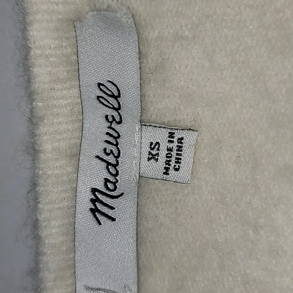 Madewell Ryder Cardigan Sweater Long Open Front Colorblock Pocket Wool Alpaca XS