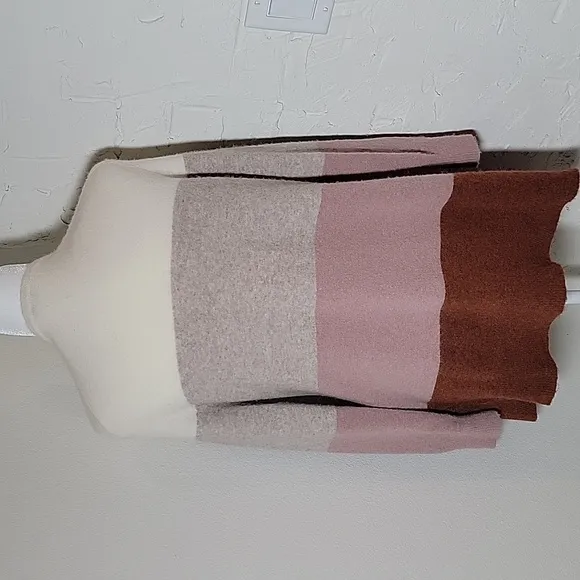 Madewell Ryder Cardigan Sweater Long Open Front Colorblock Pocket Wool Alpaca XS