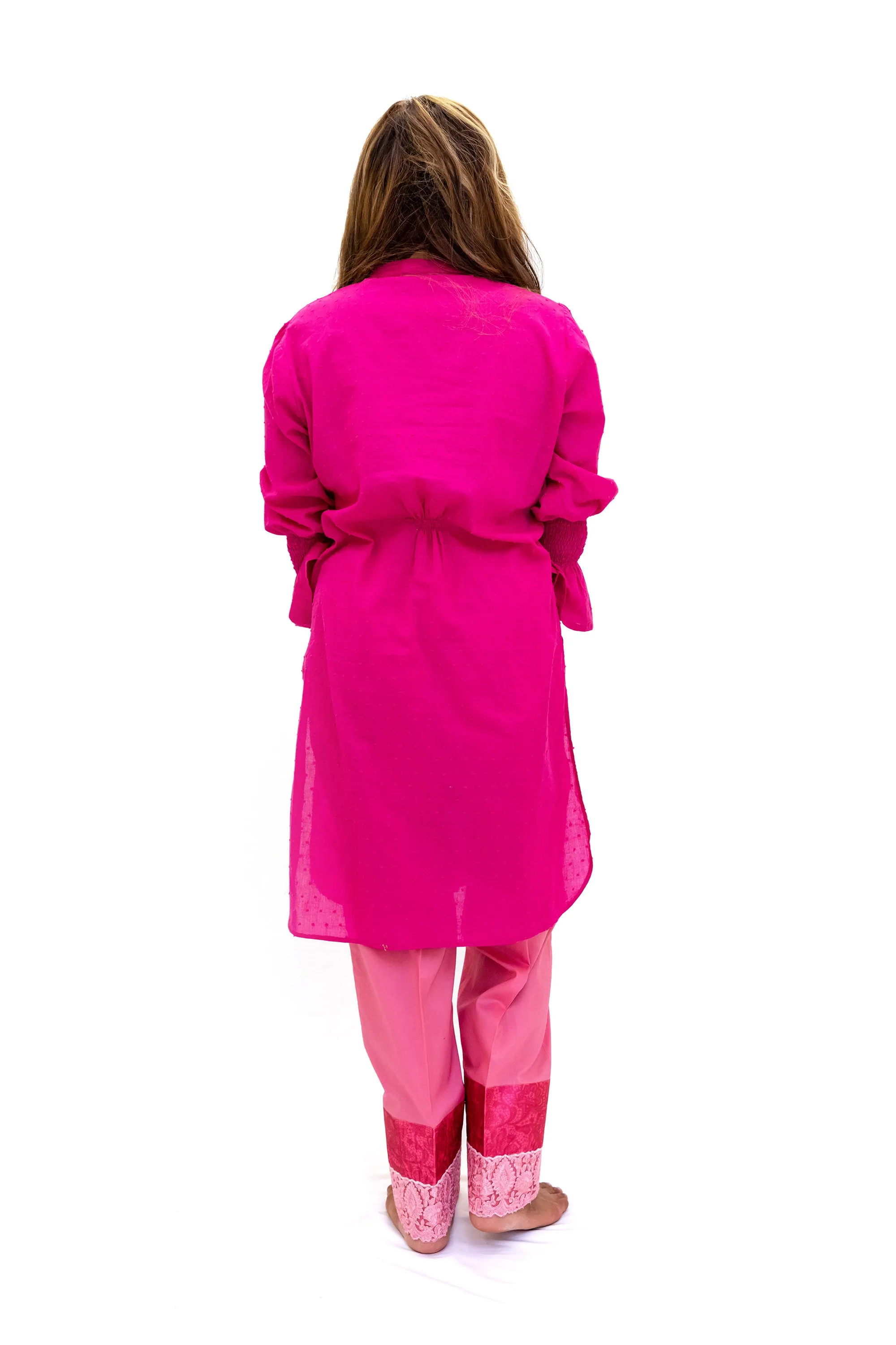 Magenta Cotton Shirt - Women's Kurti