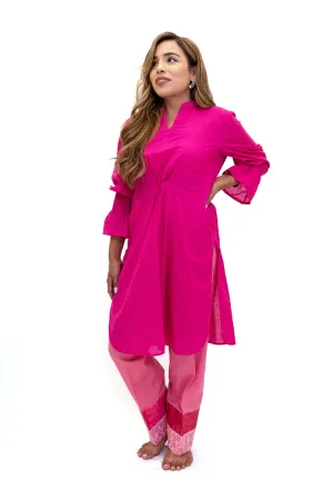 Magenta Cotton Shirt - Women's Kurti