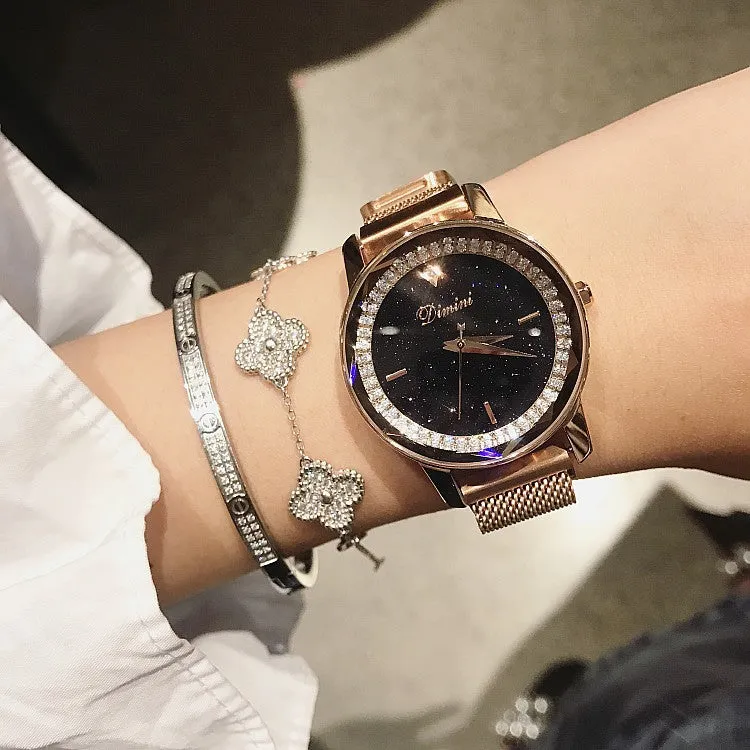 Magnetic Buckle Stainless Steel Women's Watch