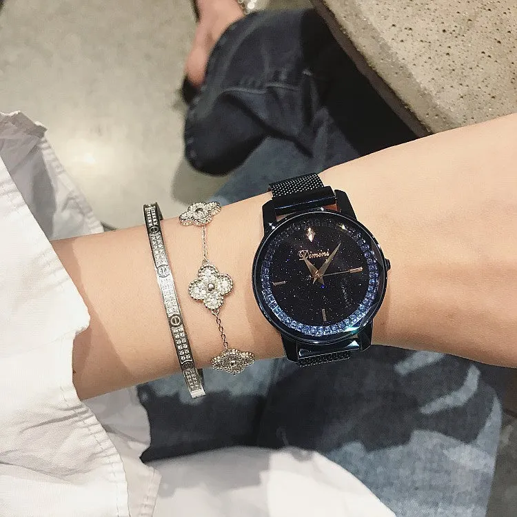 Magnetic Buckle Stainless Steel Women's Watch