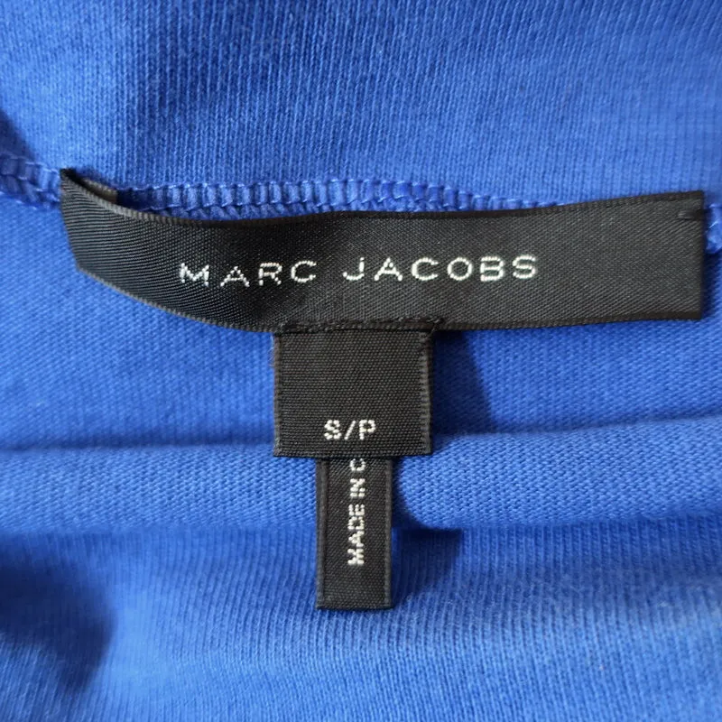 Marc Jacobs Crystal-Embellished Dress Blue/Black Colorblock Cotton Size Small