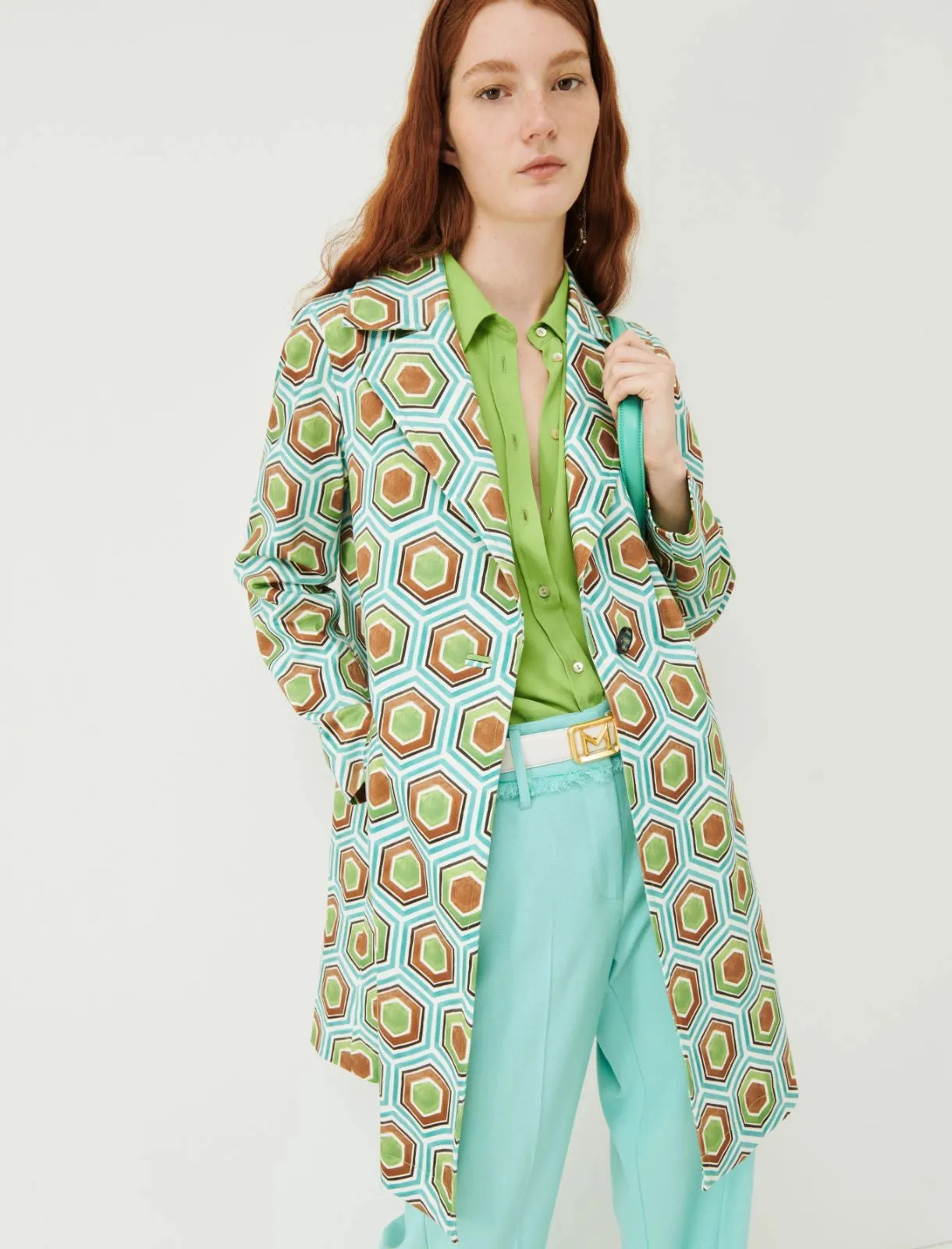 Marella - Pantera Pea Coat - Green Multi