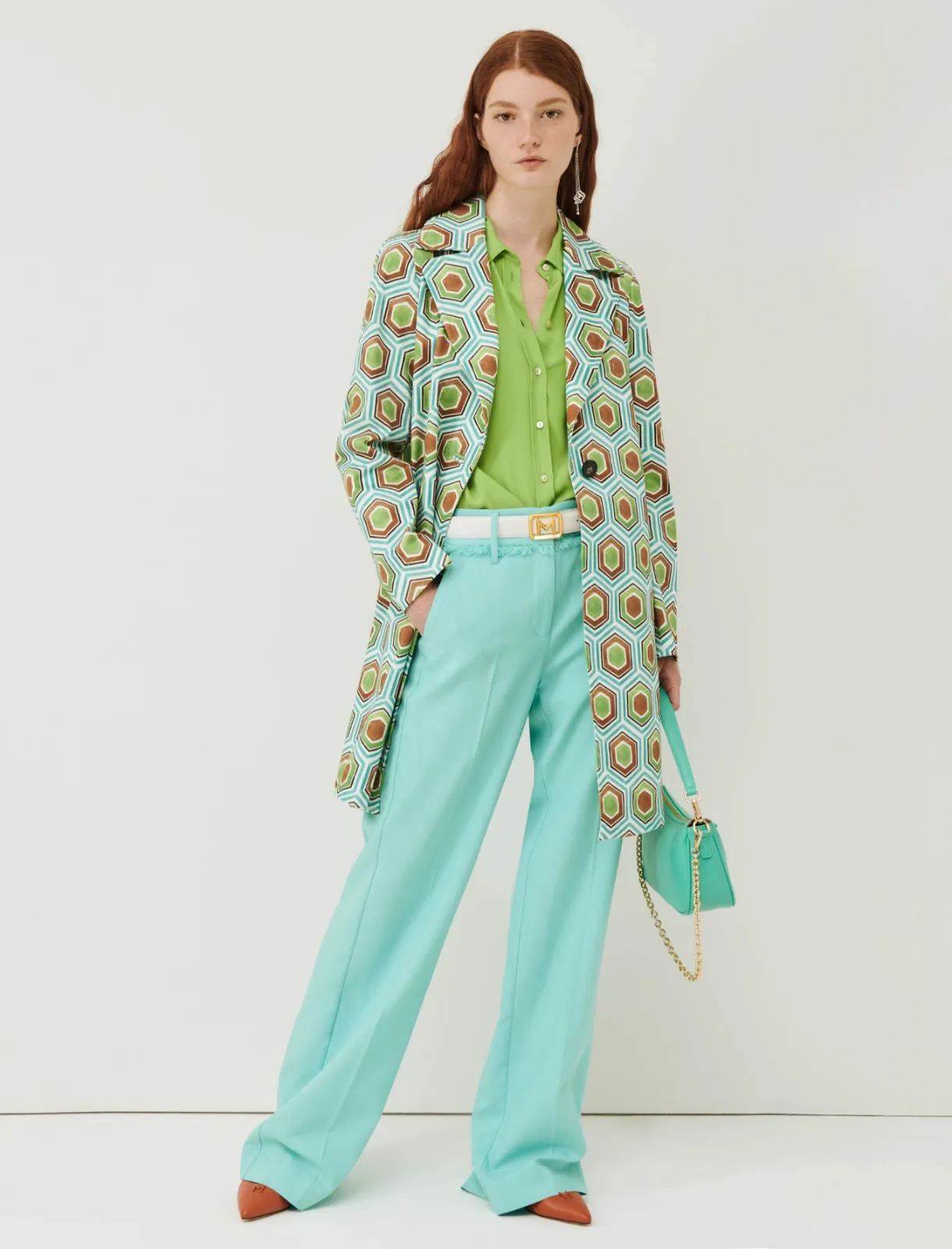 Marella - Pantera Pea Coat - Green Multi