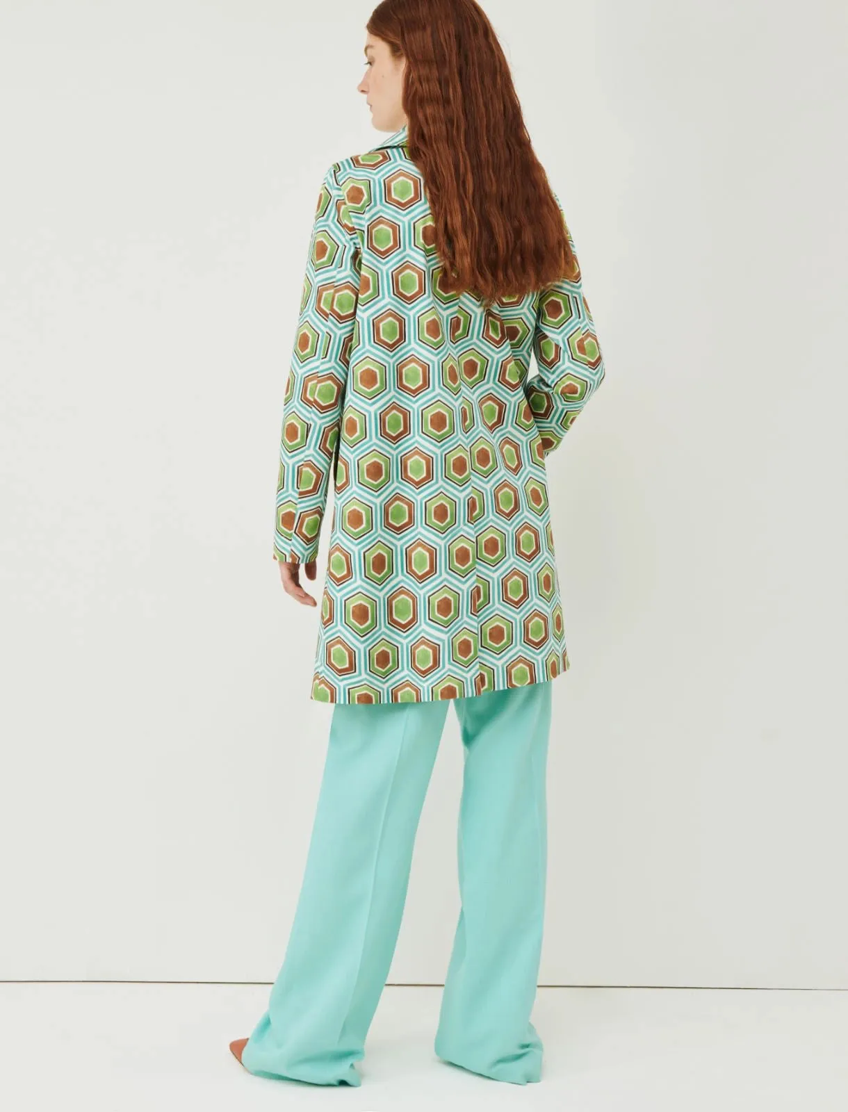 Marella - Pantera Pea Coat - Green Multi