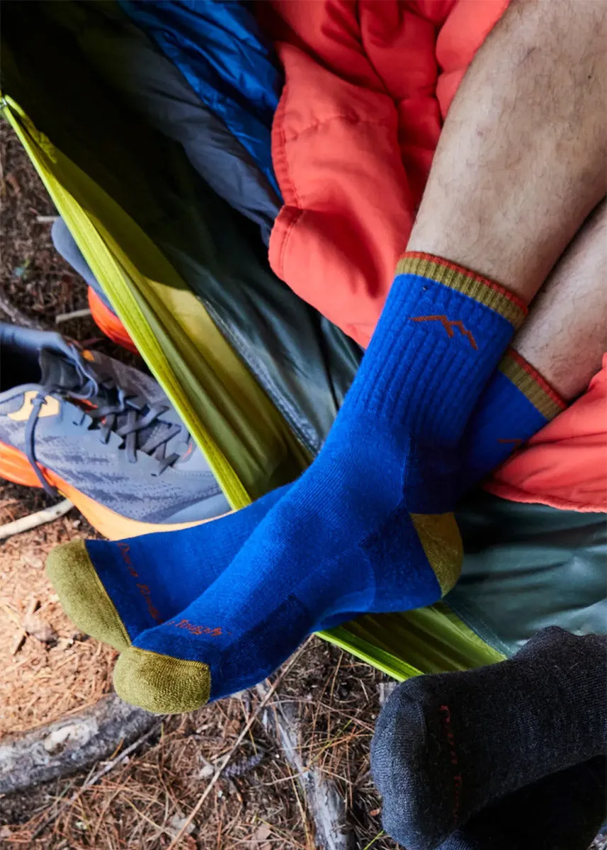 Men's Atlas Blue Cushioned Wool Hiking Socks
