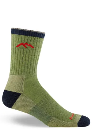 Men's Willow Green Cushioned Wool Hiking Socks