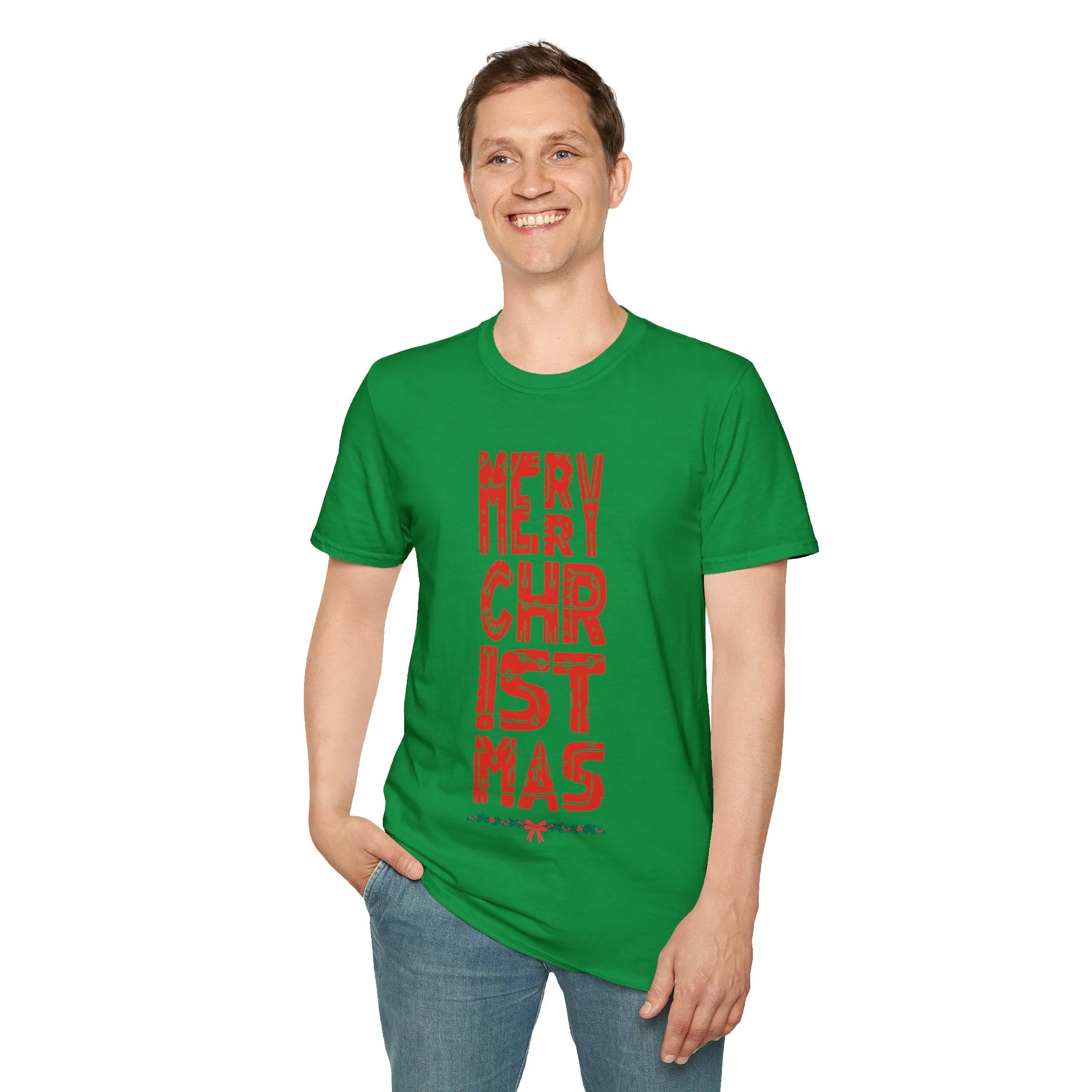 Merry Christmas Eye-Catching Graphic Unisex Tee