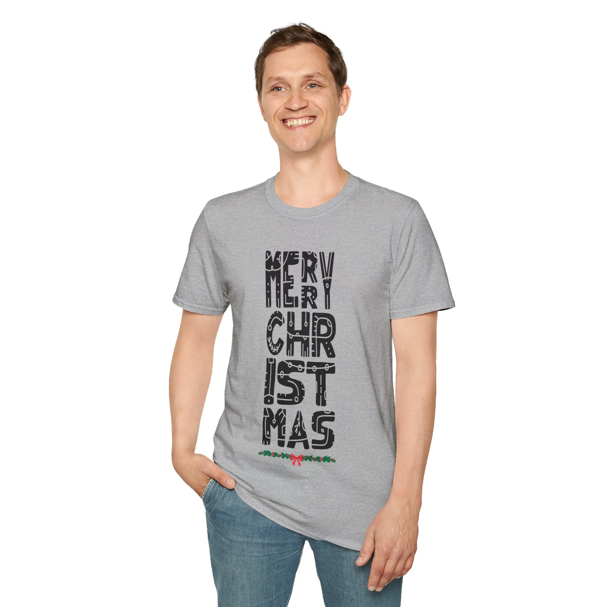 Merry Christmas Eye-Catching Graphic Unisex Tee