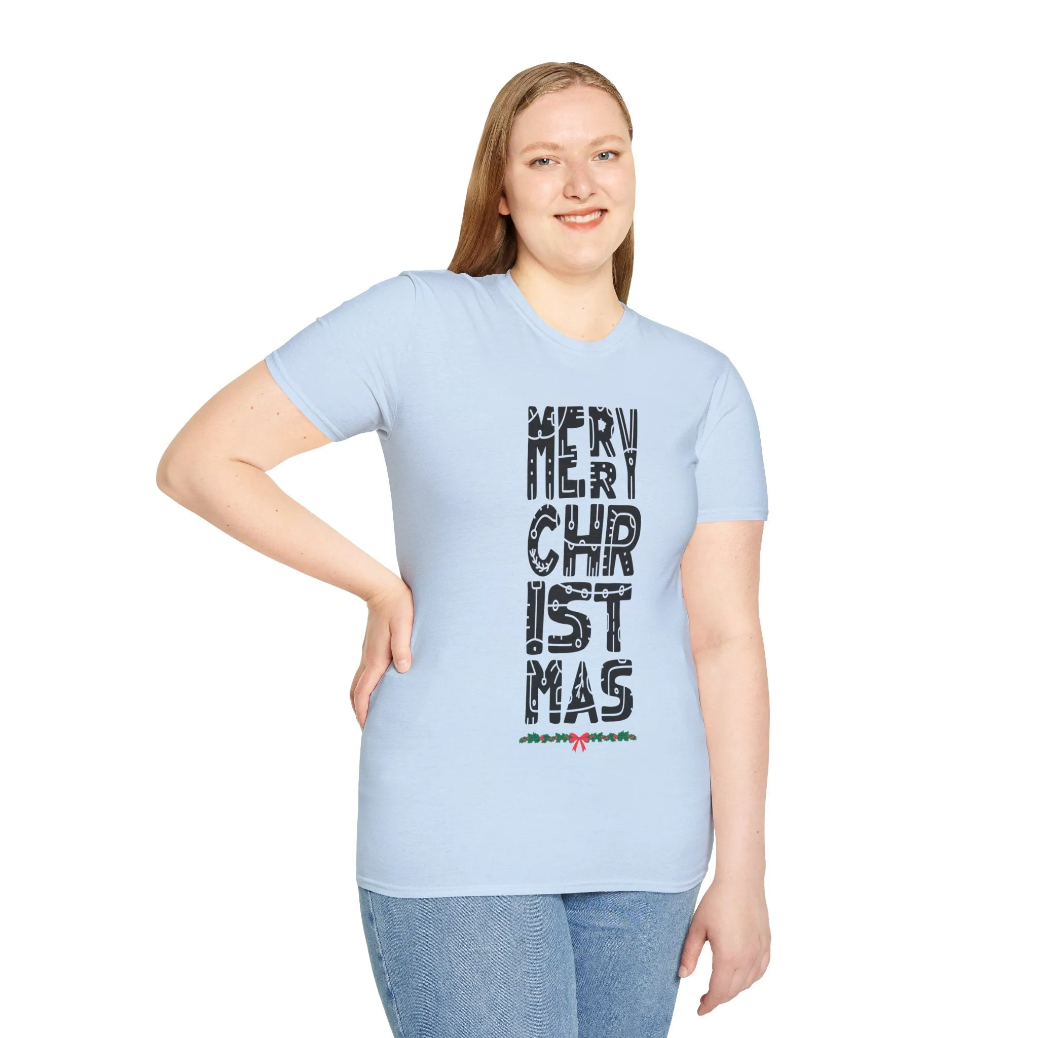 Merry Christmas Eye-Catching Graphic Unisex Tee