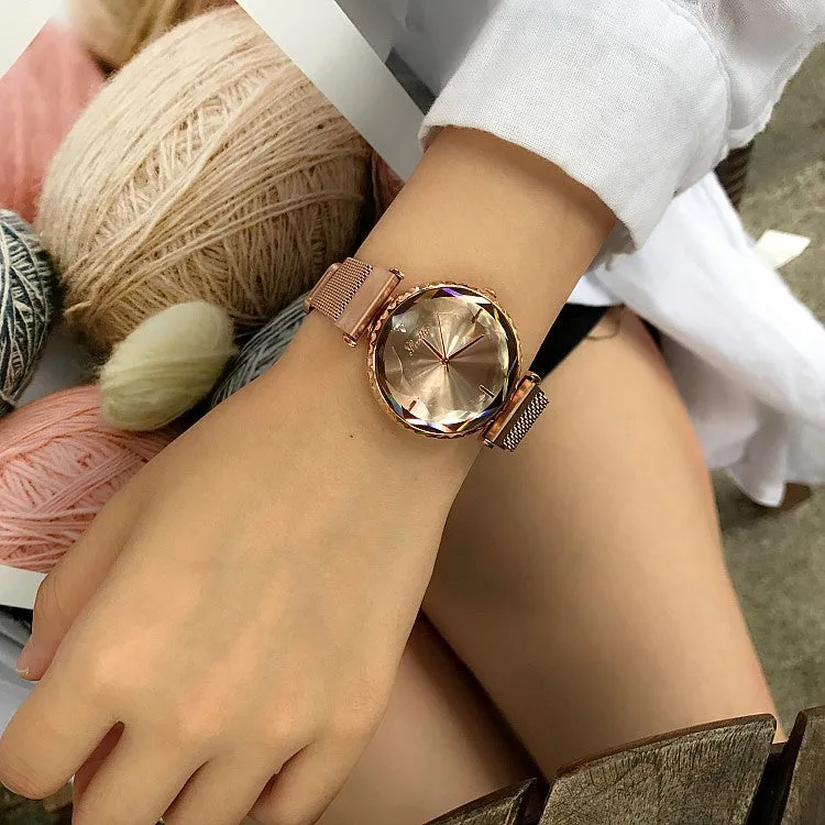 Mesh Magnetic Strap Women's Watch