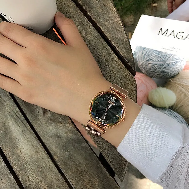 Mesh Magnetic Strap Women's Watch