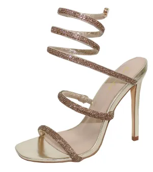 Metallic Spiral Glitz Heel
