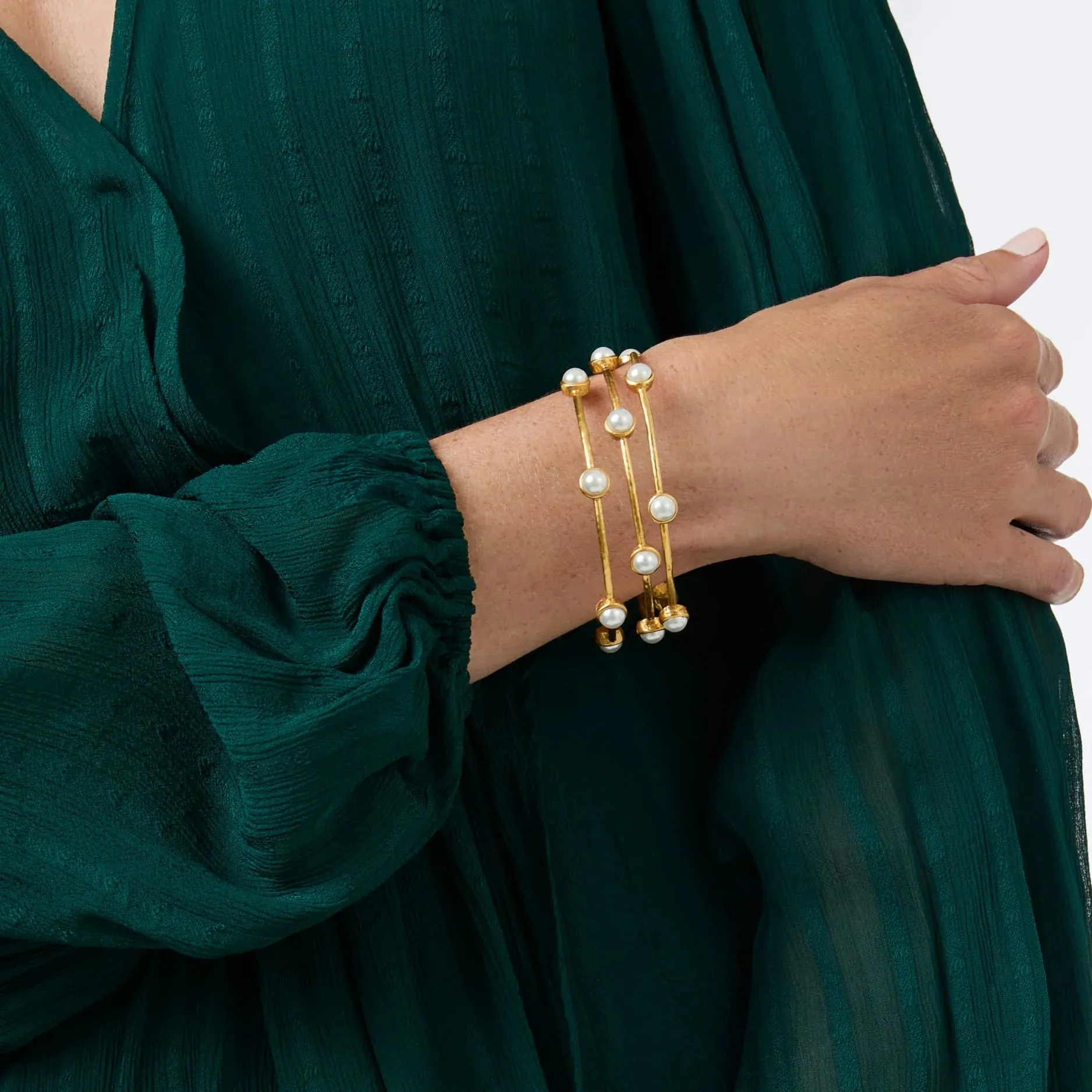 Milano Luxe Bangle- Iridescent Clear Crystal