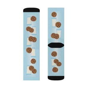 Milk & Cookies 8-Bit Adult Crew Socks