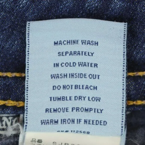 Miss Me Sang Real Women's Size 26 Blue Low Rise Boot Cut Embellished Jeans