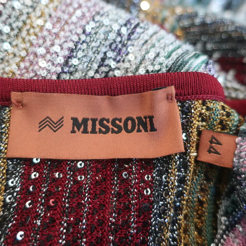 Missoni Sequin-Embellished Striped Maxi Dress Multicolor Size 44