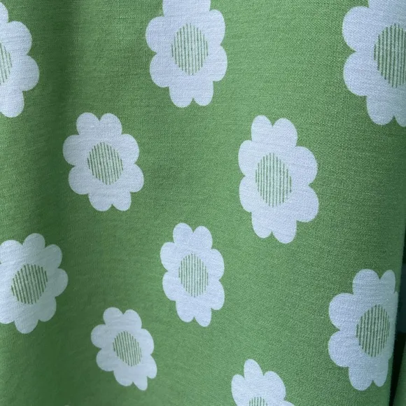 ModCloth Marketing My Words A-Line Dress Green &amp; White Polka Dot Women's Size 10