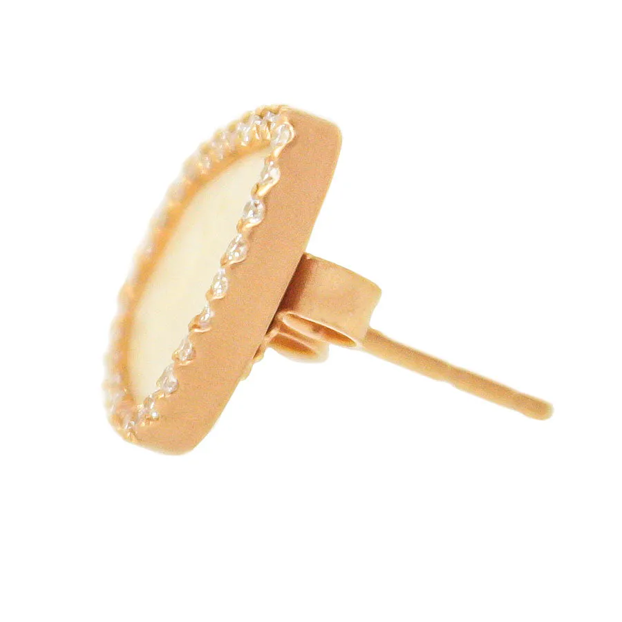 Monique Péan Fossilized Walrus Ivory & Diamond Earrings