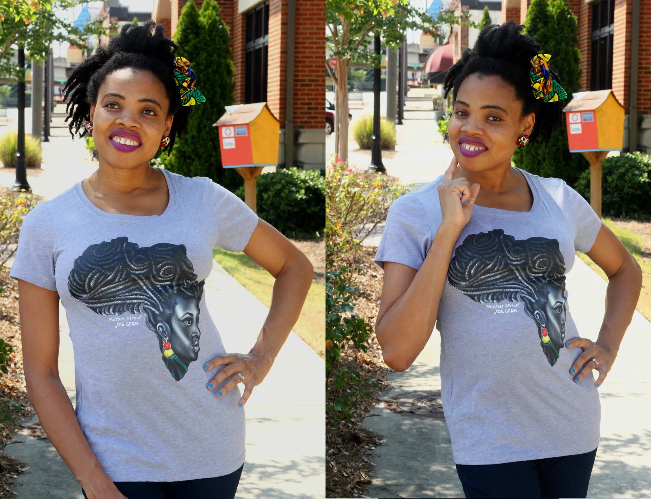 Mother Africa T-Shirt Grey