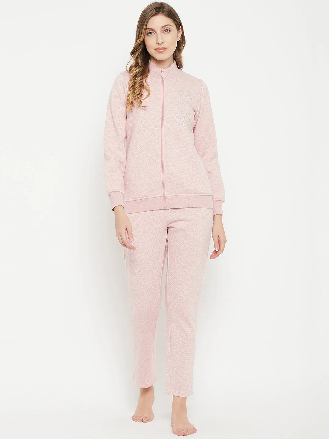 mSECRET Typography Baby Pink Track Suit