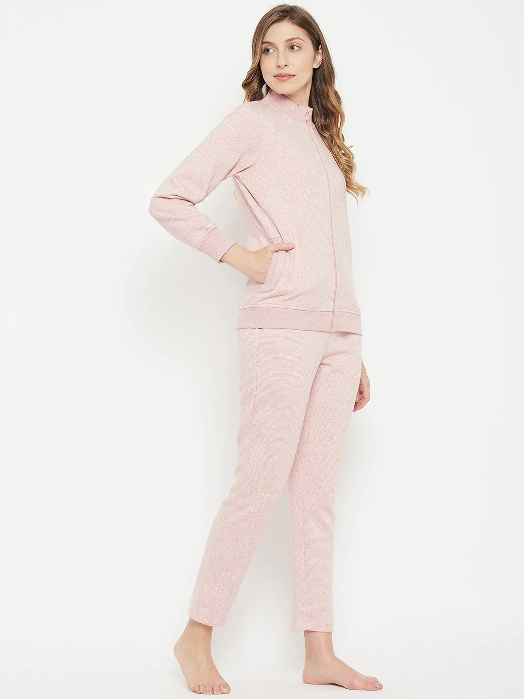 mSECRET Typography Baby Pink Track Suit