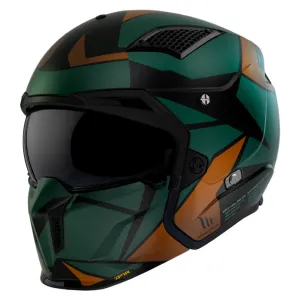 MT Streetfighter SV S Helmet P1R A9 Gloss Black / Green / Gold