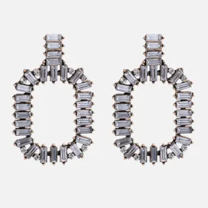 Multi-color High-grade Crystal Earrings Fashionable Wild High-end Diamond Accessories Women's Earrings