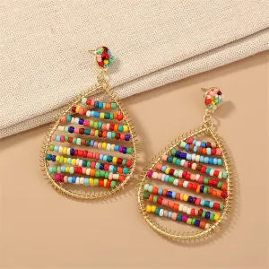 Multicolor Howlite & 18K Gold-Plated Drop Earrings