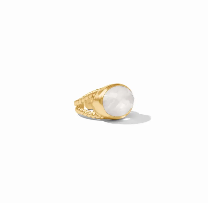 Nassau Statement Ring - Iridescent Clear Crystal - Size 8