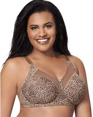 New Just My Size MJ1Q20 Women's Comfort Shaping Wirefree Bra in Leopard Print Sz 48D, Also Fits 46DD,50C!