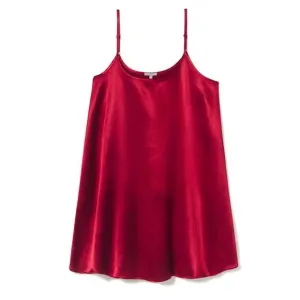 NEW PJ HARLOW women's allie satin nightgown in red