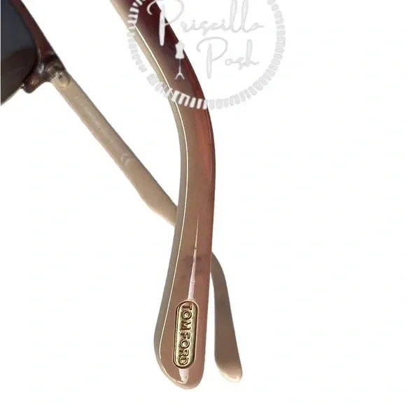 NEW TOM FORD Women's Fany Cat Eye Sunglasses, 59mm Pink Brown