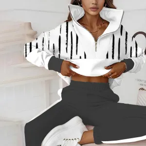 New Women's Bovuf Classy Black and White Two Piece Set Sz L! Retails $73 