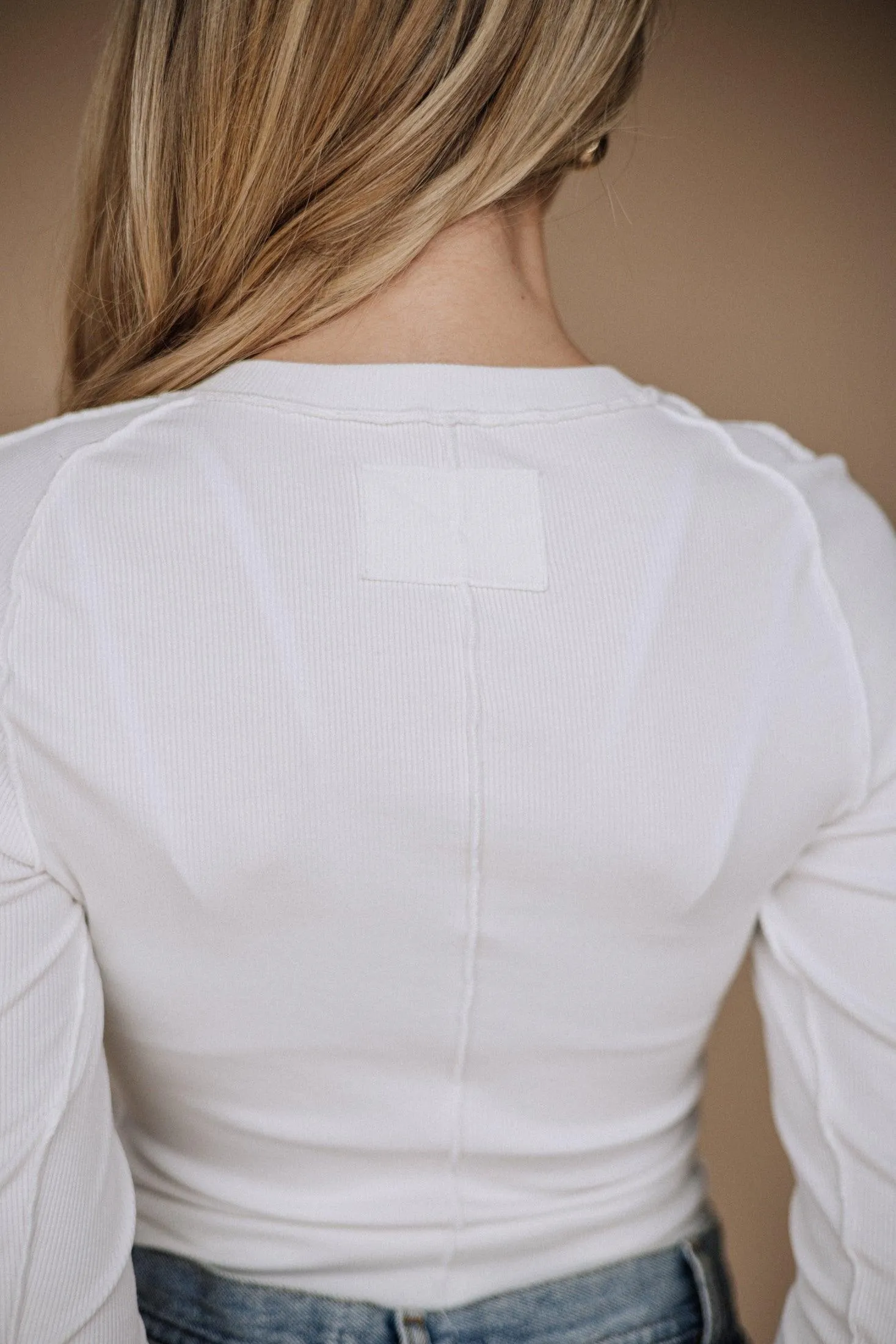 Nova Long Sleeve Top In White