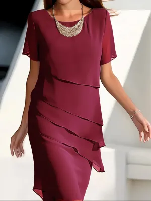 Nova® | Pleated Chiffon Dress