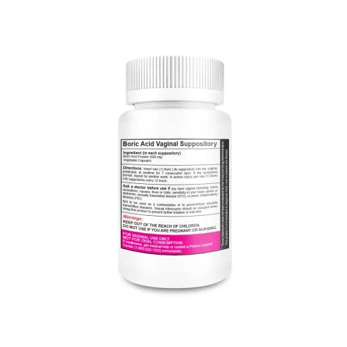 NutraBlast Boric Acid Vaginal Suppositories - 30 Count