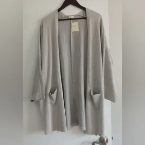NWT DONNI. Ribbed Open Sweater Coat Cardigan Women's OSFA Taille Unique