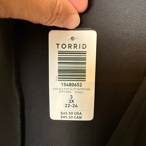 NWT Torrid Women's Mini Studio Knit Cinch Front Skater Dress Size 3X