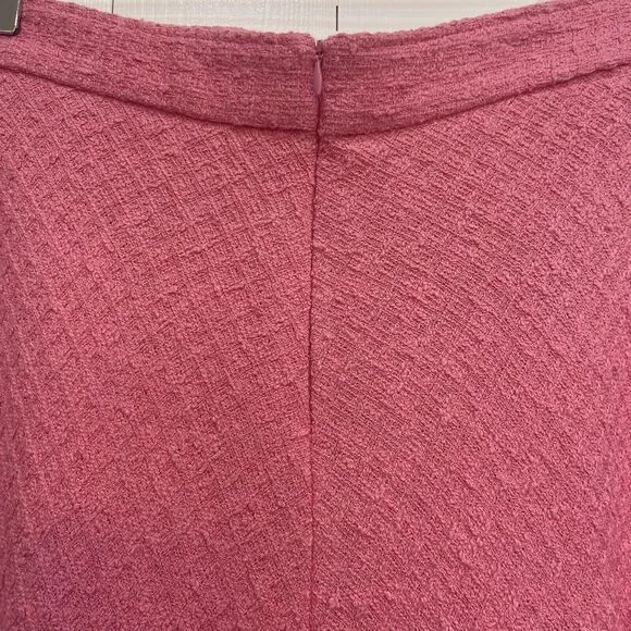 NWT ZARA Pink Tweed Flounce Feminine A-Line Maxi Long Skirt Women's Size XL