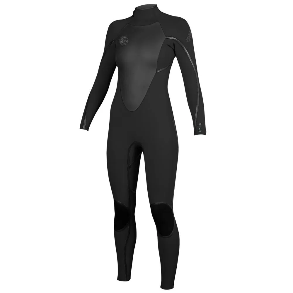 O'NEILL WMS D-LUX 3Q-ZIP 4/3 BACK ZIP BLACK