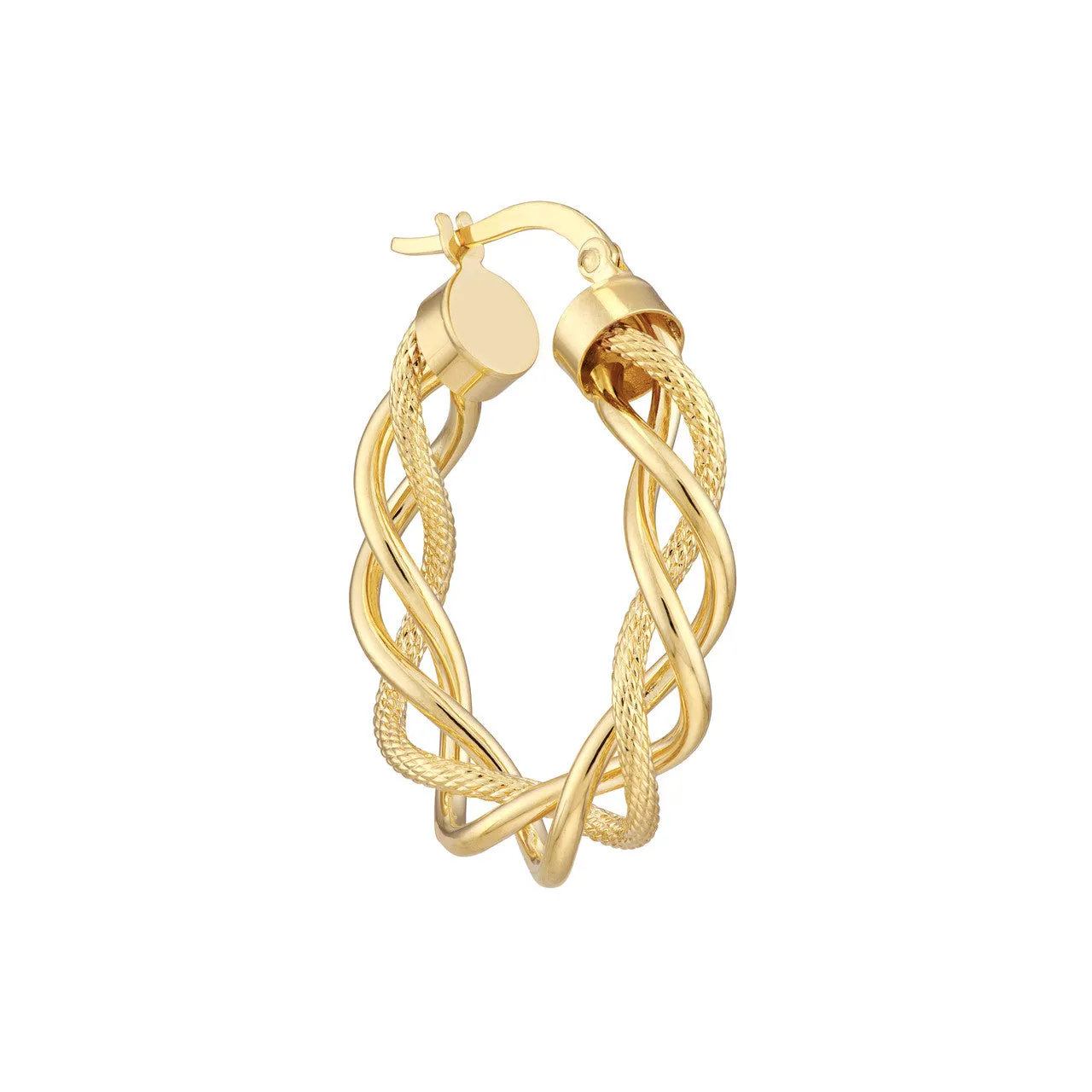 Open Braided Hoop Earrings