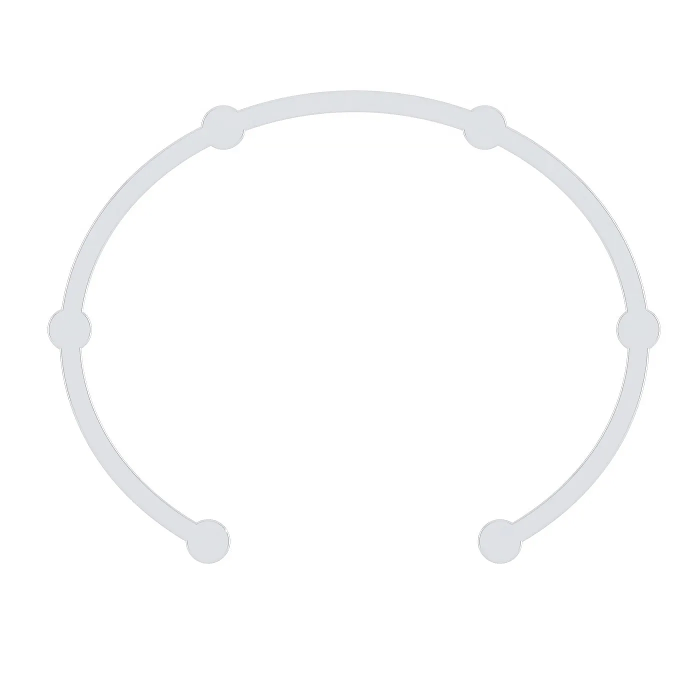 Open Gear Bangle | White Gold